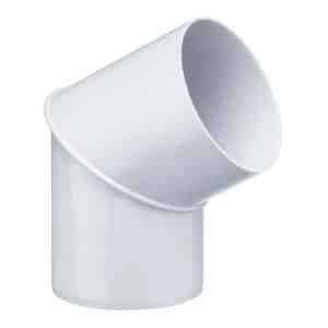 Inefa Rohrbogen 60 Grad PVC DN 75 für Fallrohr Weiß Verbindungselement