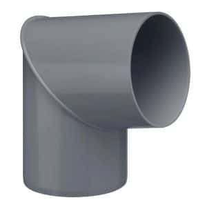 Inefa Rohrbogen 80 Grad PVC DN 75 für Fallrohr Anthrazit Dachentwässerung