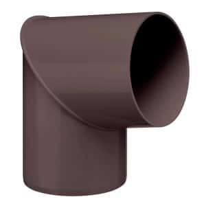 Inefa Rohrbogen 80 Grad PVC DN 75 für Fallrohr Dunkelbraun Dachentwässerung