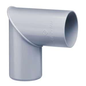 Inefa Rohrbogen 87 Grad PVC 10x DN 50 für Fallrohr Grau Verbindungselement