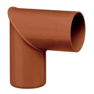 Inefa Rohrbogen 87 Grad PVC DN 50 für Fallrohr Braun Verbindungselement