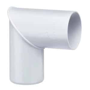 Inefa Rohrbogen 87 Grad PVC DN 50 für Fallrohr Weiß Verbindungselement