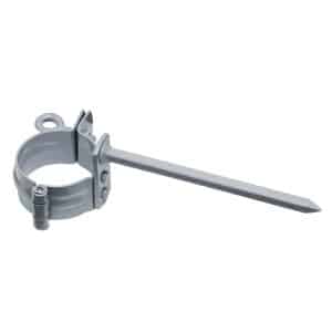 Inefa Rohrschelle 25x DN 125 mit 110mm Schlagstift Stahl Grau Wandmontage