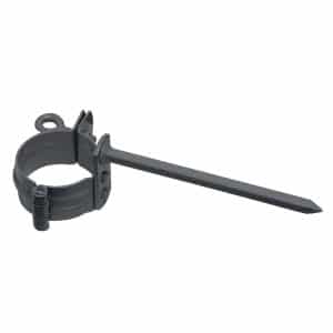 Inefa Rohrschelle 25x DN 175 mit 110mm Schlagstift Stahl Anthrazit Wandmontage