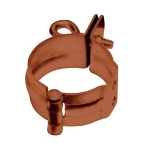 Inefa Rohrschelle 25x DN 75 Braun für Schraubmontage an Gebäudewand