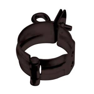 Inefa Rohrschelle DN 75 Dunkelbraun für Schraubmontage an Gebäudewand