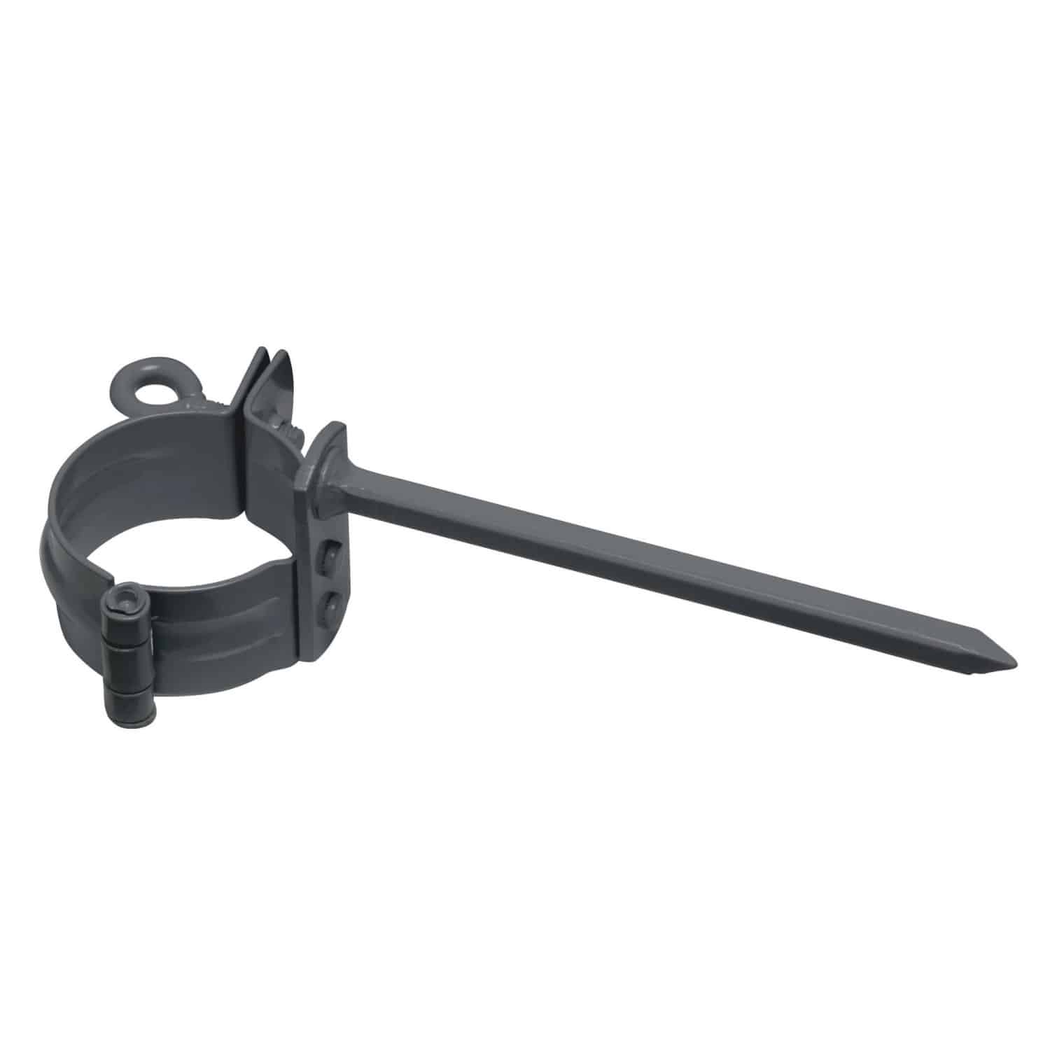 Inefa Rohrschelle DN 75 mit 110mm Schlagstift Stahl Anthrazit Wandmontage