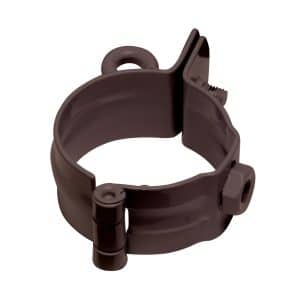 Inefa Rohrschelle mit Gewinde 25x DN 75 Stahl Dunkelbraun Befestigung Fallrohr