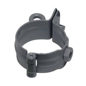 Inefa Rohrschelle mit Gewinde DN 75 Stahl Anthrazit Befestigung Fallrohr