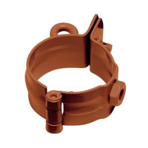 Inefa Rohrschelle mit Gewinde DN 75 Stahl Braun Befestigung Fallrohr