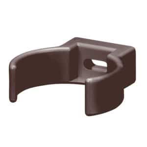 Inefa Rohrschellen Clip 25x DN 75 PVC Dunkelbraun Befestigung Fallrohr