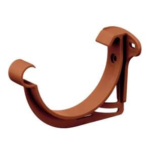 Inefa Stirnbretthalter Halbrund PVC NW 125 Braun Befestigung Dachrinne