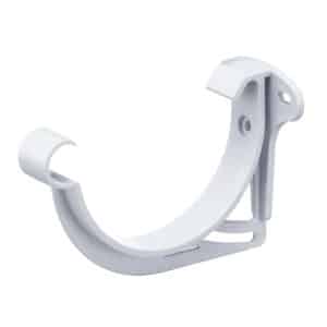 Inefa Stirnbretthalter Halbrund PVC NW 125 Weiß Befestigung Dachrinne