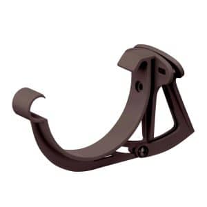 Inefa Stirnbretthalter Justierbar PVC NW 100 Halbrund Dunkelbraun