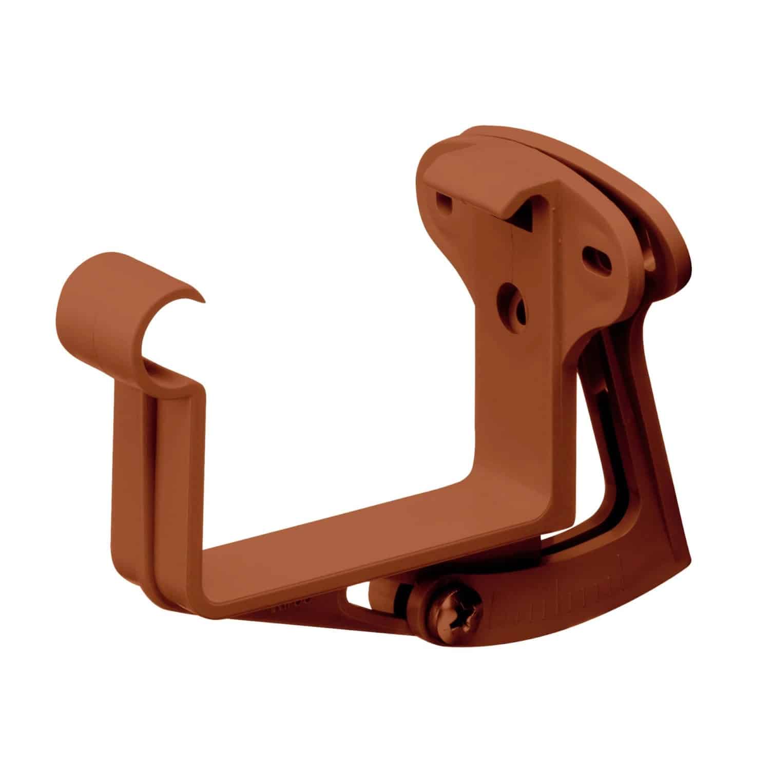 Inefa Stirnbretthalter Justierbar PVC NW 83 Kastenrinne Braun