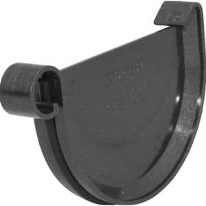 Marley Dachrinnen-Endstück RG 125 Anthrazit-Metallic Halbrund