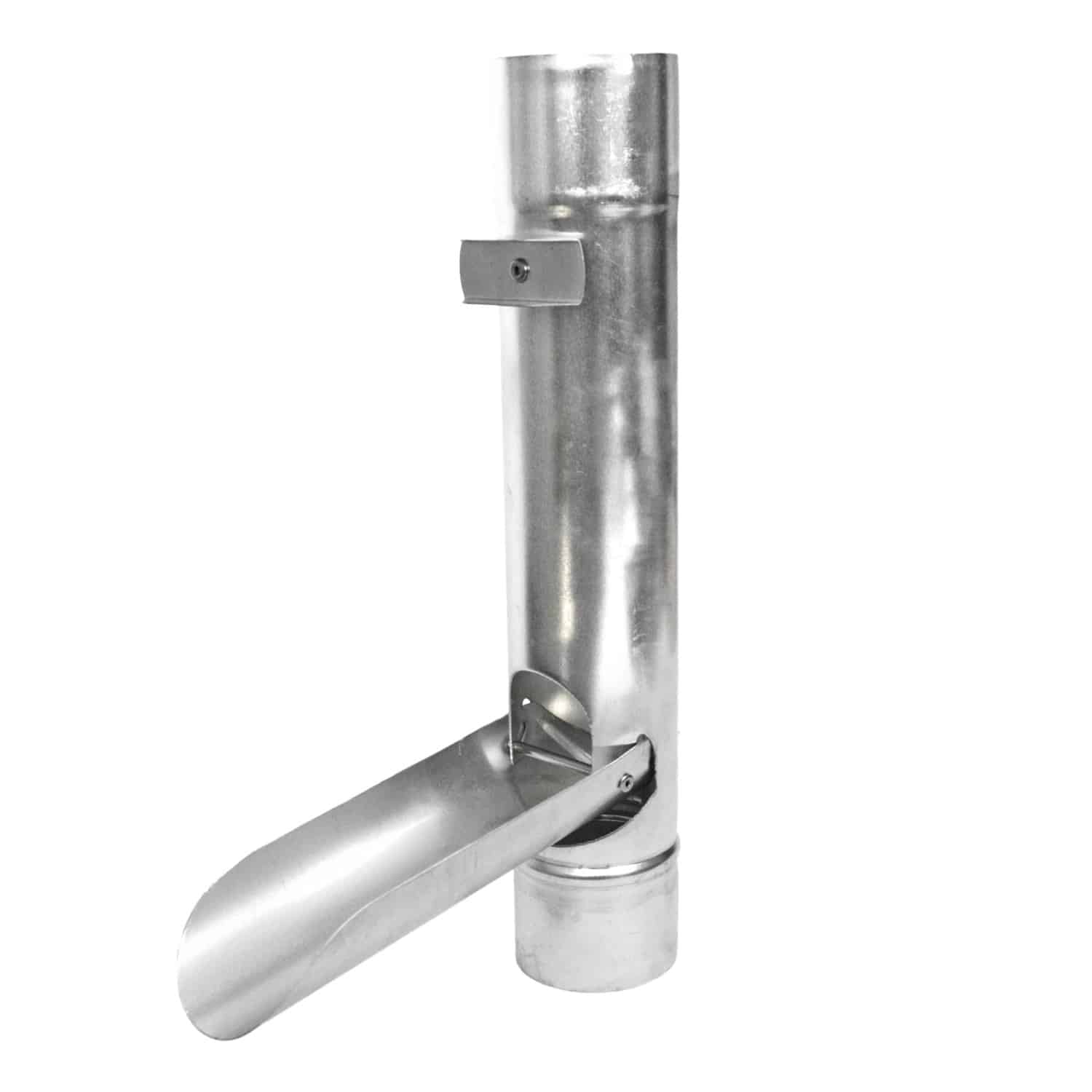 Regenrohrklappe ohne Sieb NW 60 Alu Natur