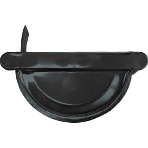 Rinnenendstück links NW 80 RAL 7016 Anthrazit