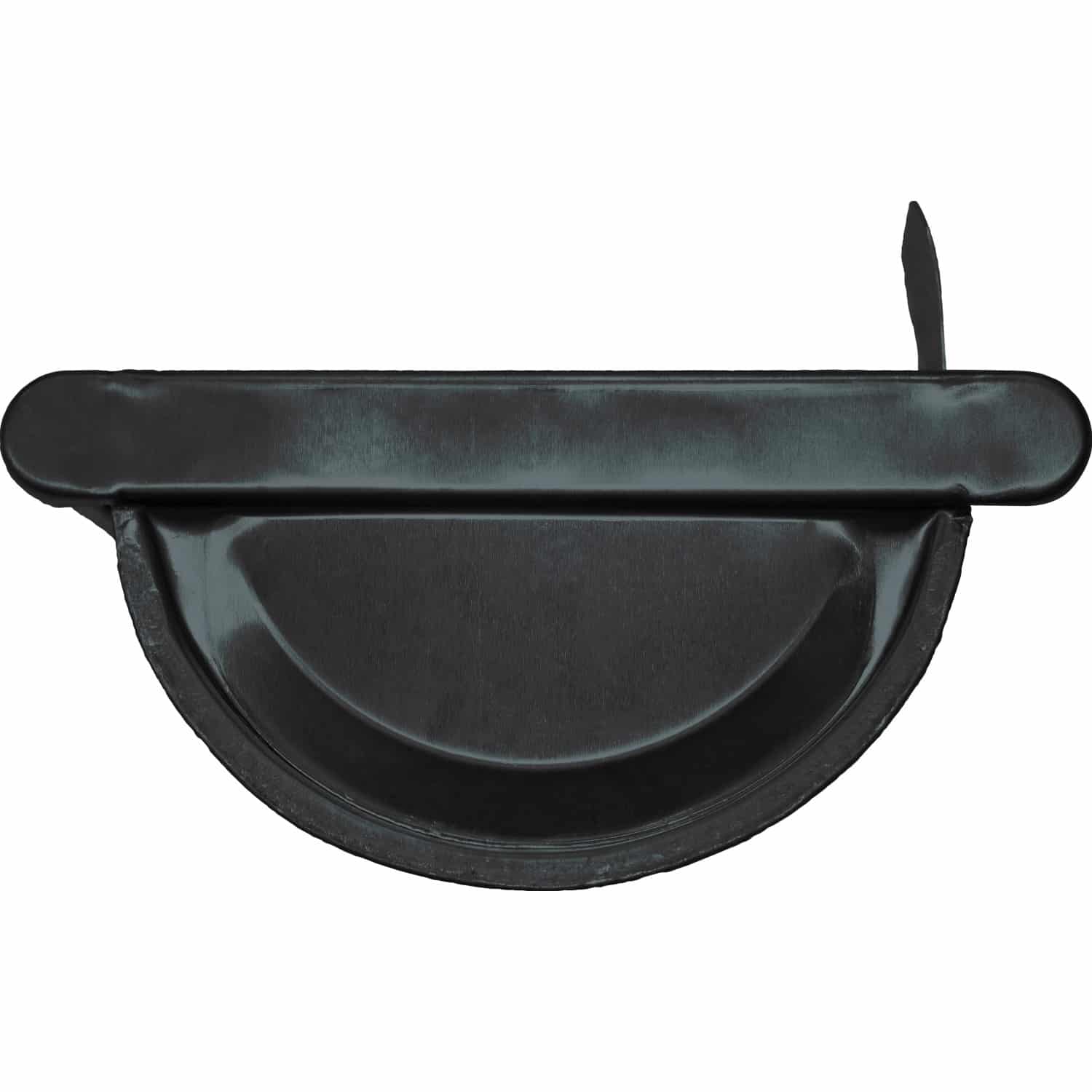 Rinnenendstück rechts NW 100 RAL 7016 Anthrazit