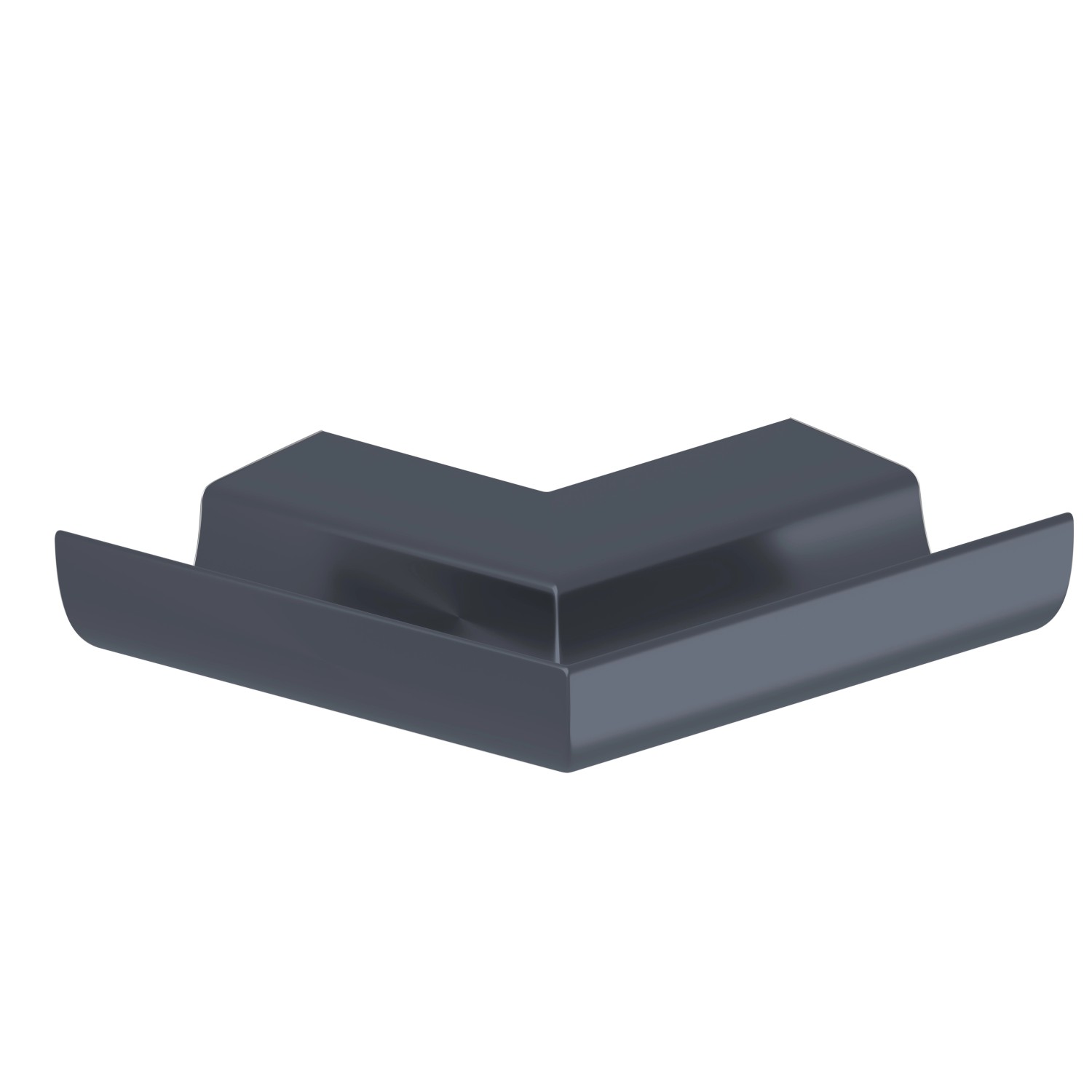 Sarei SDF-Halbrundrinnenwinkel Piccolo Außeneck 90° Alu-Anthrazit RG 80