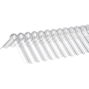 Wellfirsthaube Acryl Sinus 76/18 Transparent 2-teilig