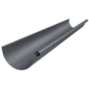 Zambelli Dachrinne Halbrund 2m 280/7 teilig Zink Anthrazit Dachentwässerung