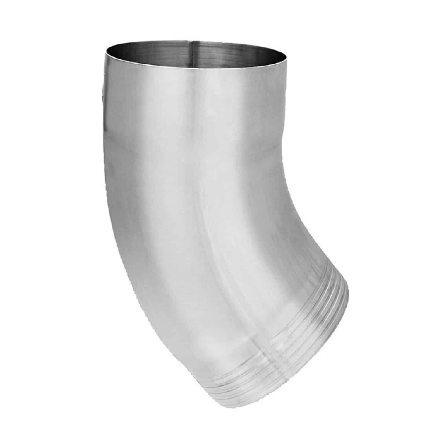 Zambelli Fallrohrbogen 40 Grad DN 100 Einteilig Gefalzt Silber Verzinkt