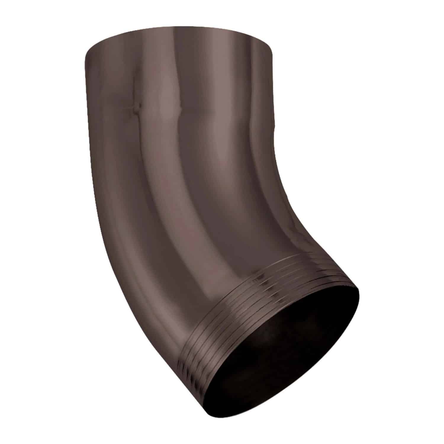 Zambelli Fallrohrbogen 40 Grad DN 80 Einteilig Gefalzt Kupferbraun Verzinkt