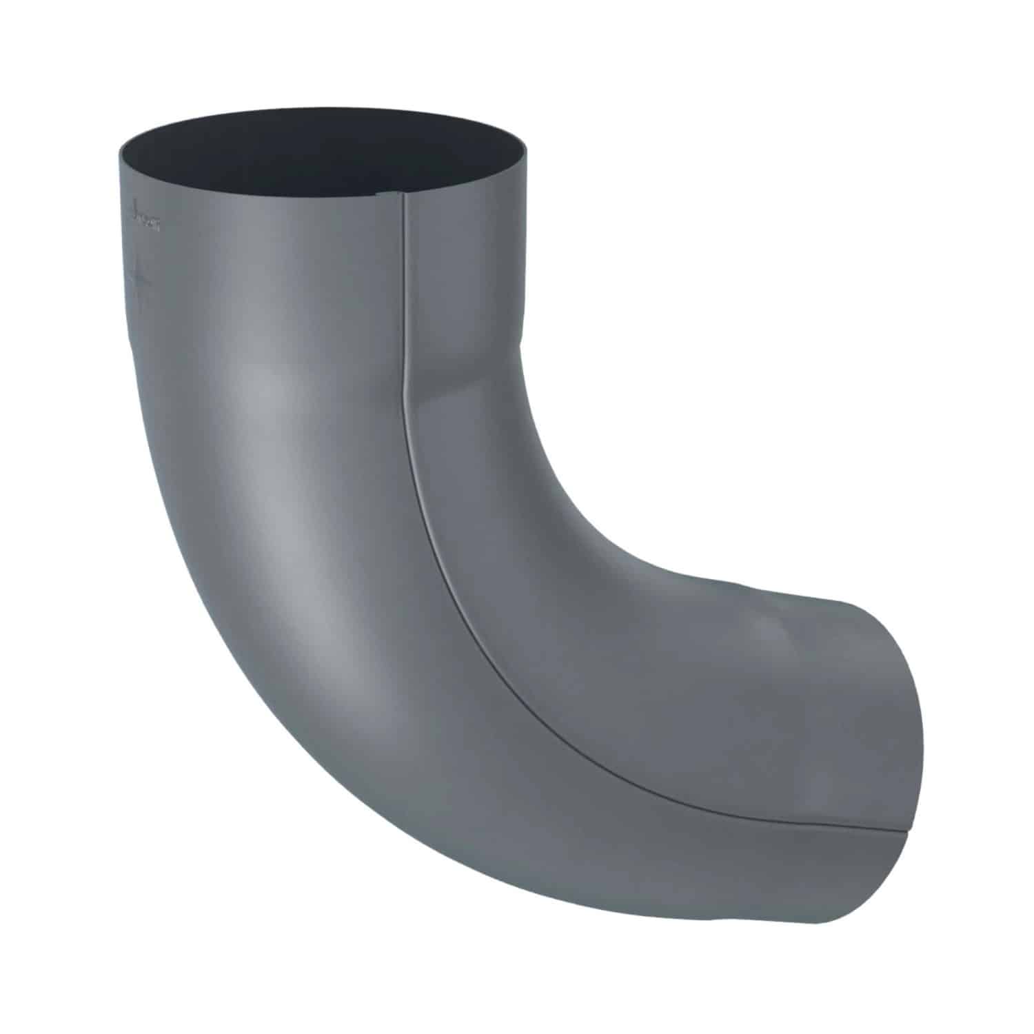 Zambelli Fallrohrbogen 72 Grad DN 80 Einteilig Gefalzt Verzinkt Anthrazit