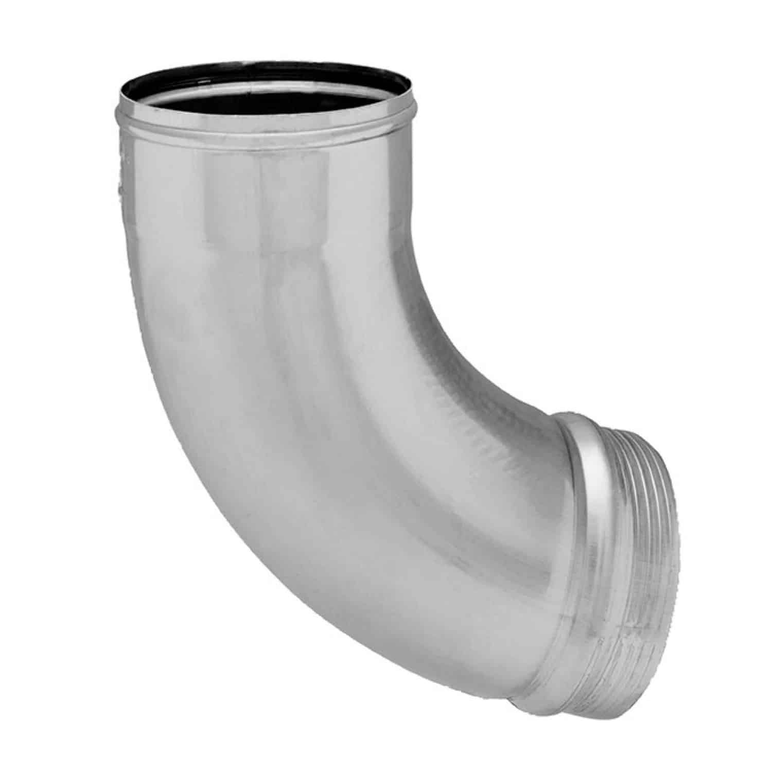Zambelli Fallrohrbogen 72 Grad DN 80 mit Wulst Silber Verzinkt
