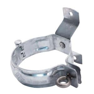 Zambelli Fallrohrschelle DN 80 Verzinkt Silber Schraubrohrschelle