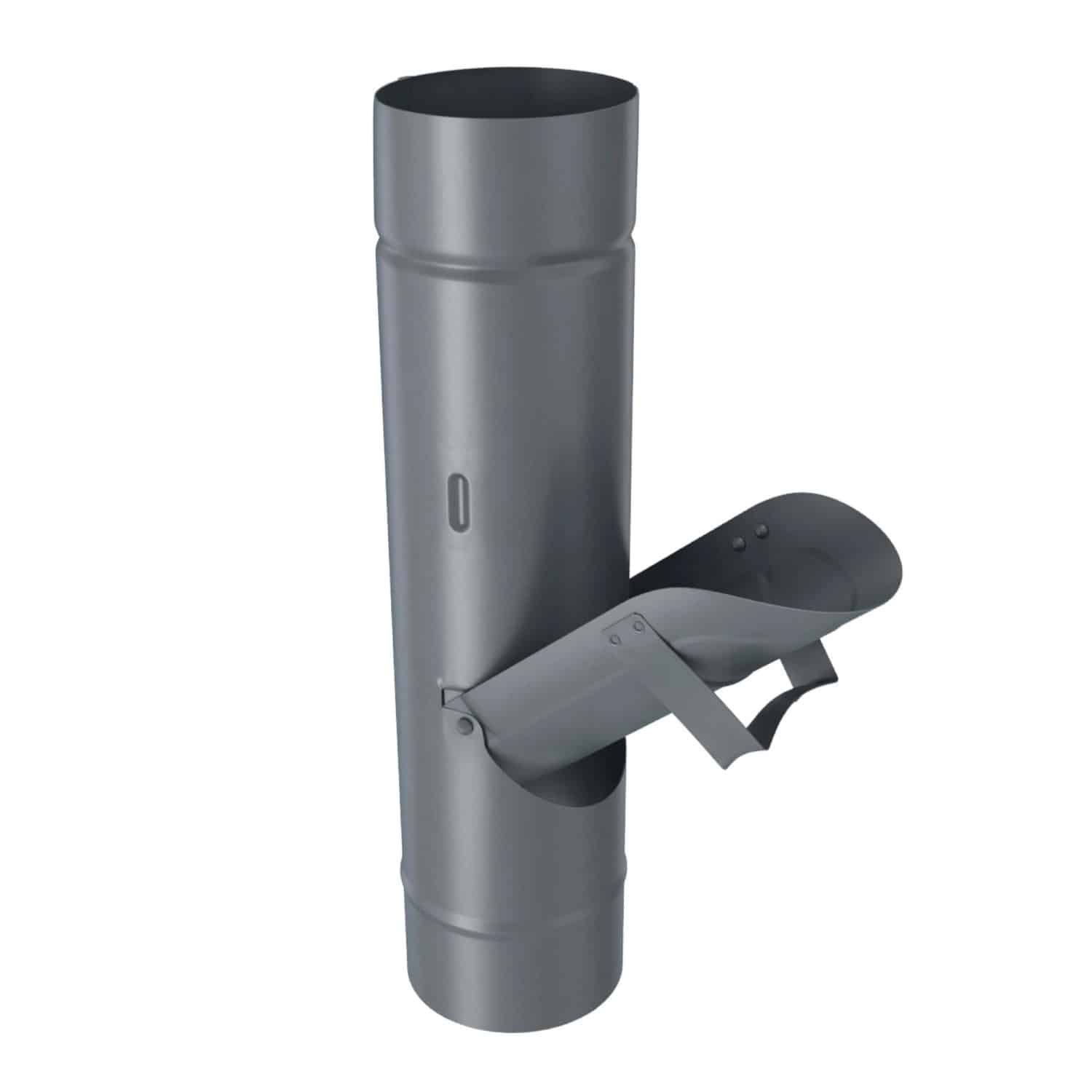 Zambelli Regenrohrklappe Ø 100mm ohne Sieb Verzinkt Anthrazit