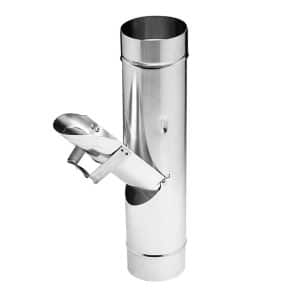 Zambelli Regenrohrklappe Ø 80mm ohne Sieb Verzinkt Silber Dachentwässerung