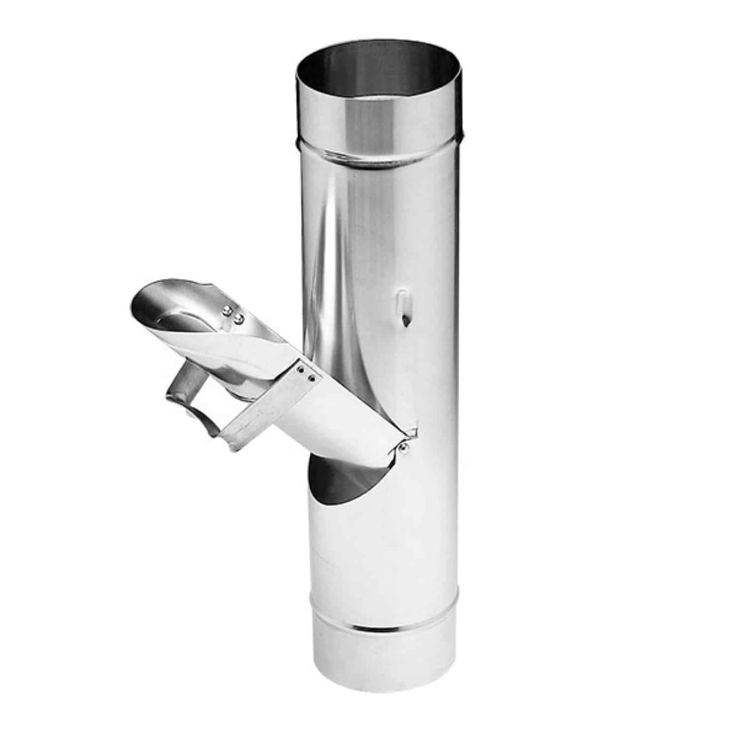 Zambelli Regenrohrklappe Ø 80mm ohne Sieb Verzinkt Silber Dachentwässerung