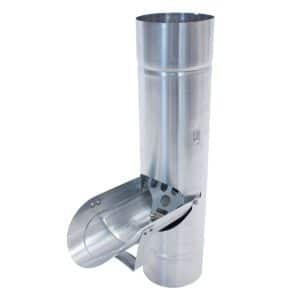 Zambelli Regenrohrklappe mit Sieb Ø 120mm Silber Regenwasserklappe