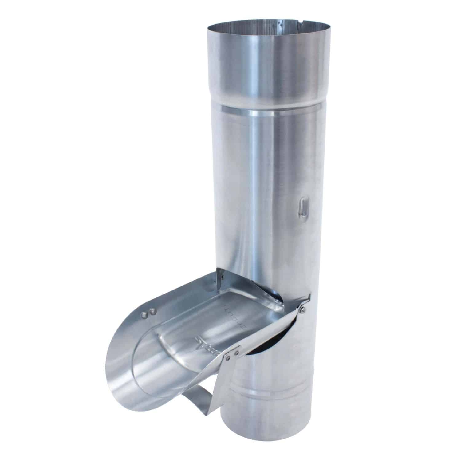 Zambelli Regenrohrklappe ohne Sieb Ø 80mm Silber Regenwasserklappe