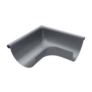 Zambelli Rinnenwinkel 90 Grad Halbrund Außen 250/8 teilig  Zink Anthrazit