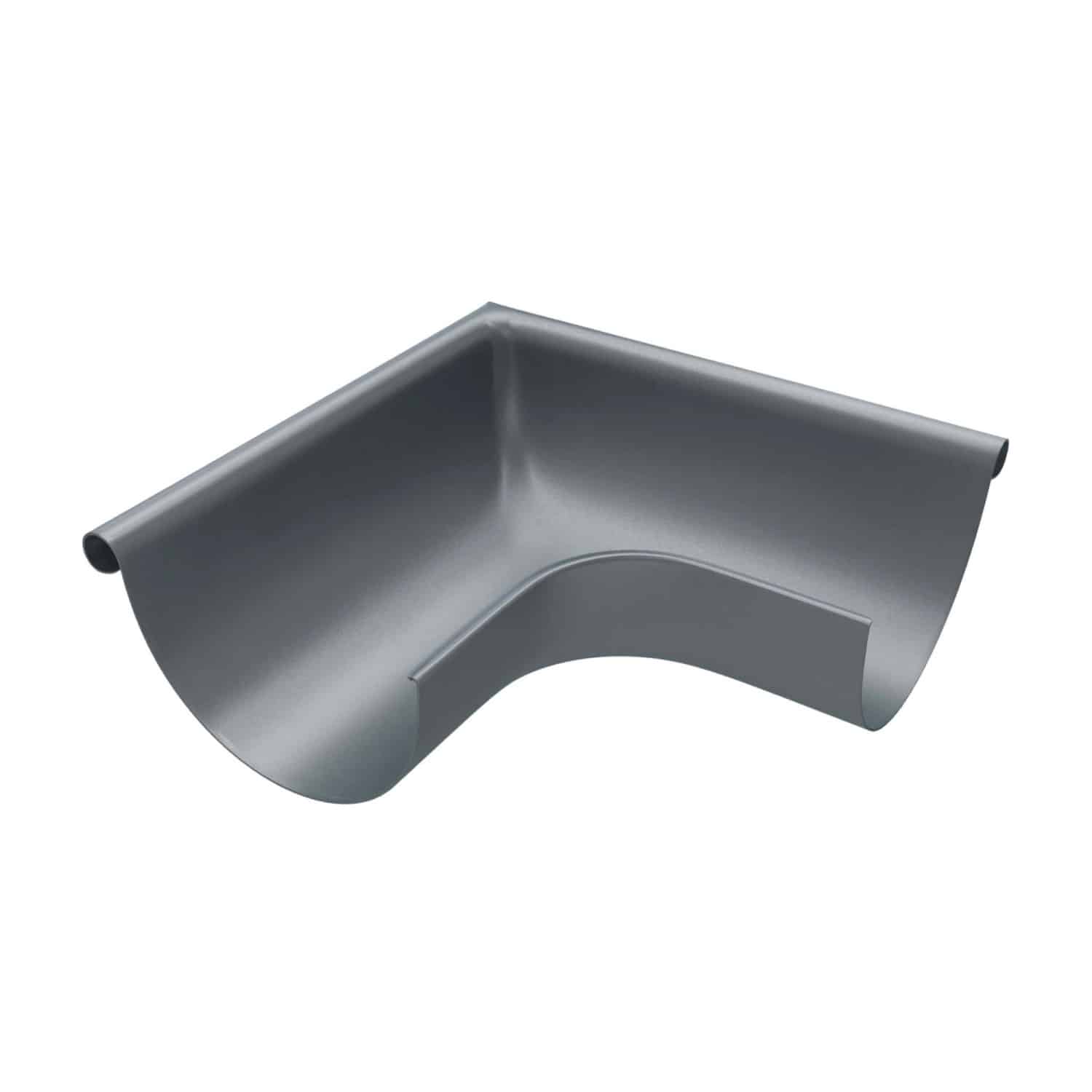 Zambelli Rinnenwinkel 90 Grad Halbrund Außen 250/8 teilig Zink Anthrazit