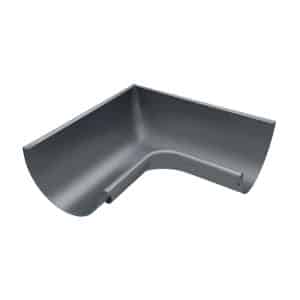 Zambelli Rinnenwinkel 90 Grad Halbrund Innen 333/6 teilig  Zink Anthrazit