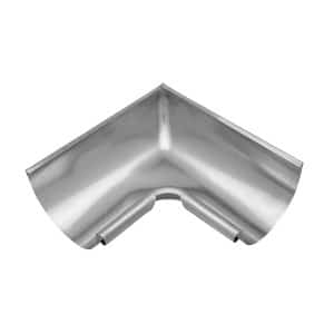 Zambelli Rinnenwinkel 90 Grad Halbrund Innen 333/6 teilig  Zink Silber