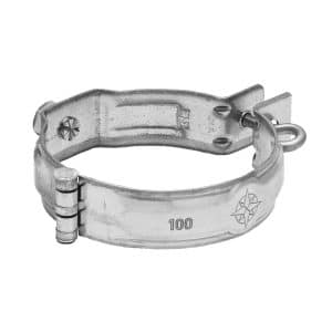 Zambelli Rohrschelle mit Gewindemuffe DN 100/ M10 Verzinkt Silber