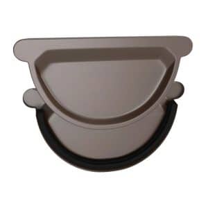 Zambelli Steckboden Halbrund 280 mit Gummidichtlippe Zink Kupferbraun