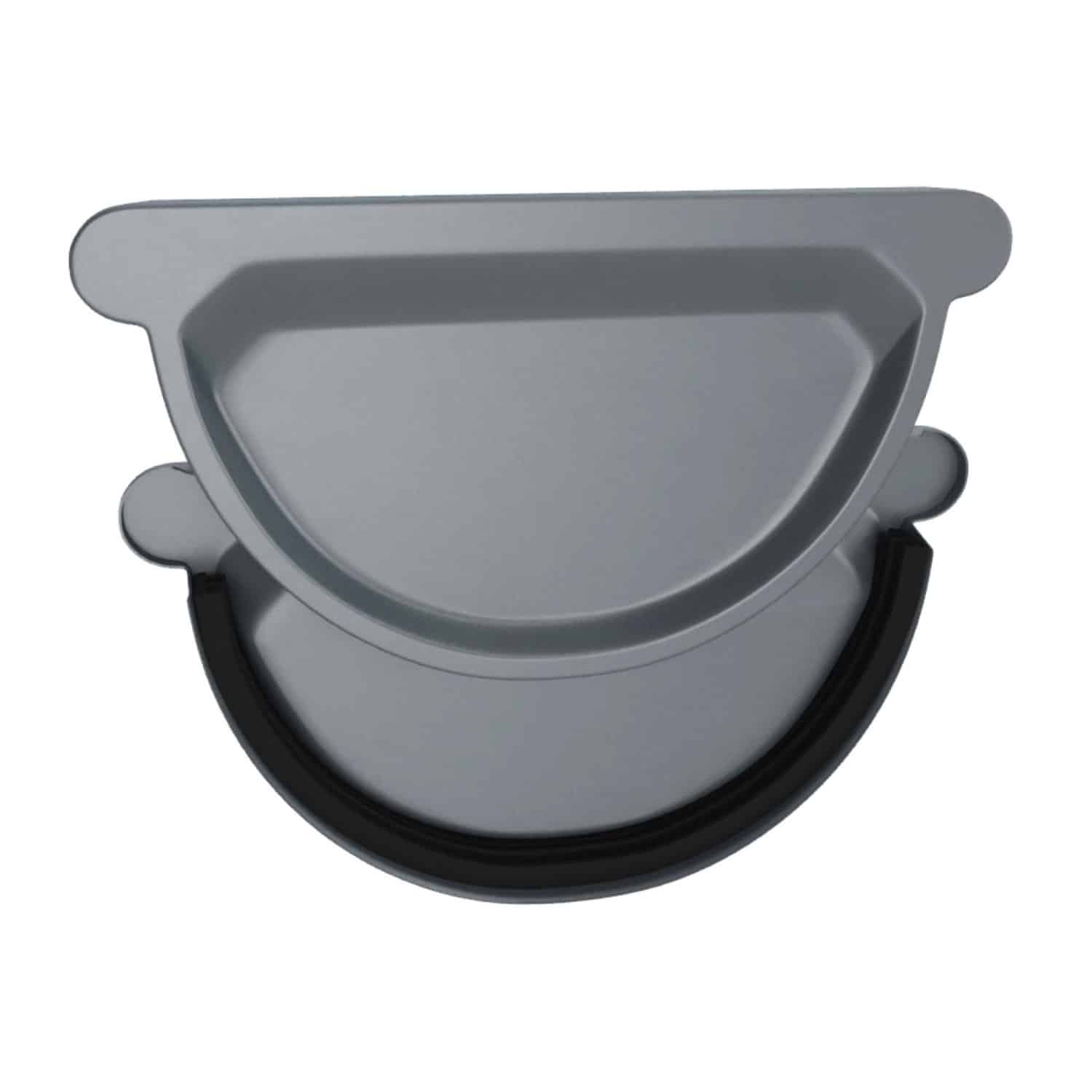 Zambelli Steckboden Halbrund 333 mit Gummidichtlippe Zink Anthrazit