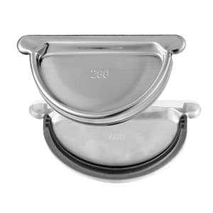 Zambelli Steckboden Halbrund 333 mit Gummidichtlippe Zink Silber