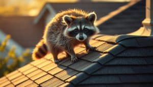 waschbär auf dem dach was tun